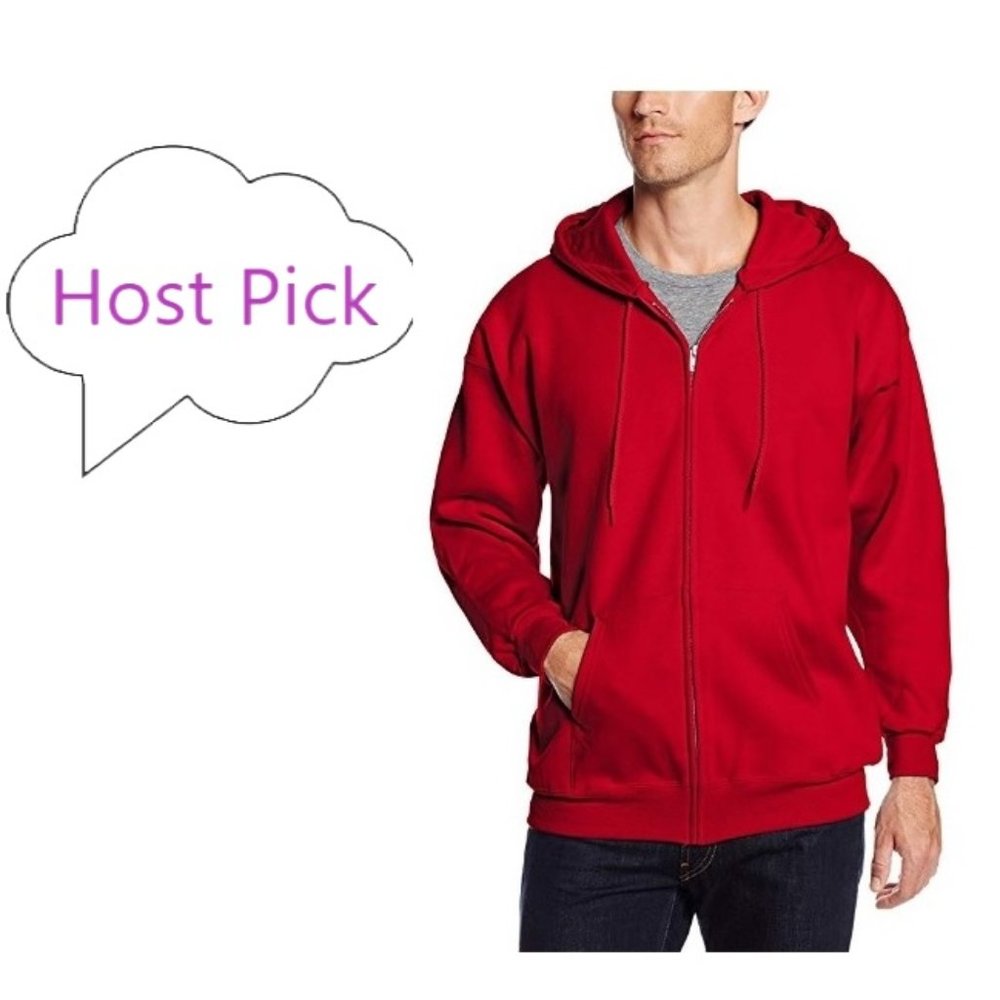 Men's Fleece Jacket Athletic Wear Full Zip Long Sleeve Hooded with Side Pockets